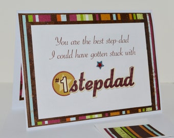 Funny Father's Day Card for Step Dad Stepdad Card