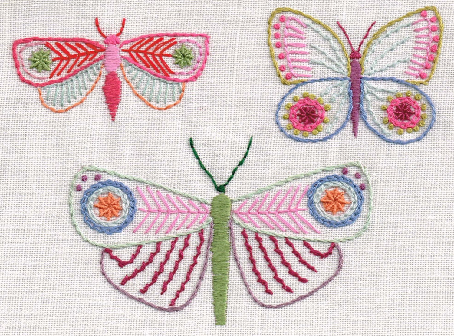 Butterflies Transfer for Hand Embroidery