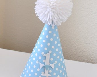Boy's Classic 1st Birthday Hat, Party Hat, 1st Birthday, Boy's Birthday Hat