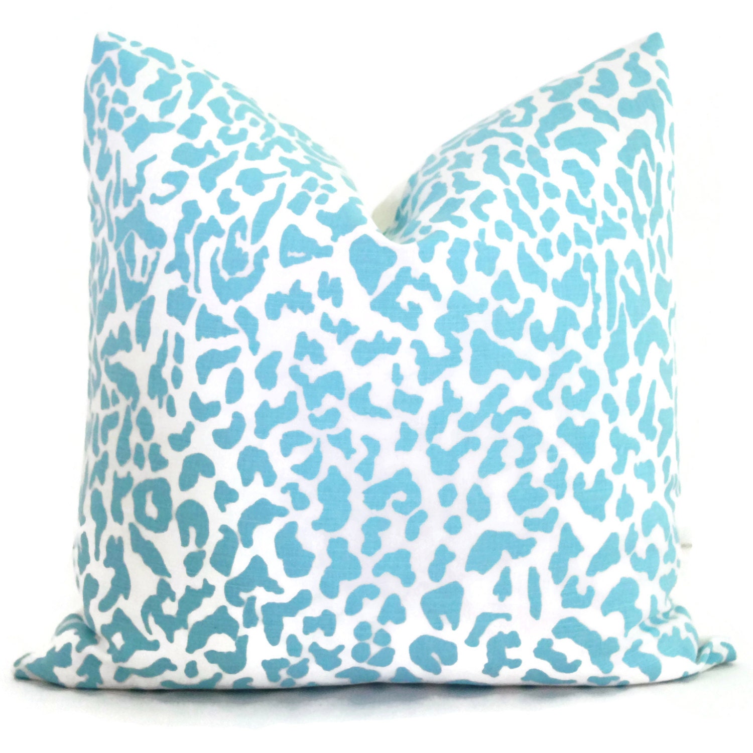 Quadrille Light Turquoise Leopard Pillow Cover Zeze China
