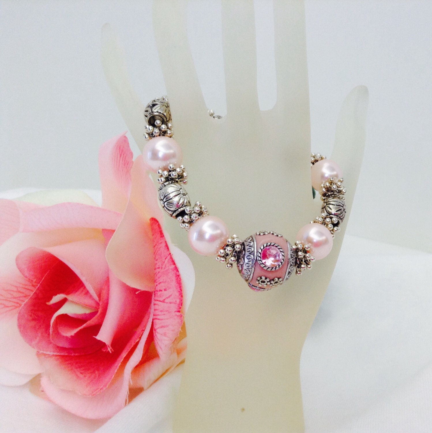 Pink pearl bracelet Clearance