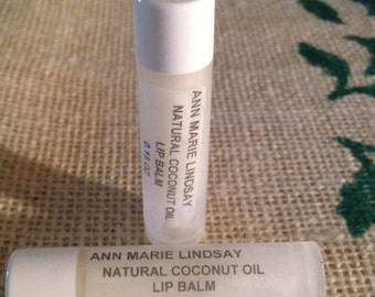 Natural, Organic CoConut Oil Lip Balm, Lip Conditioners 2 tubes