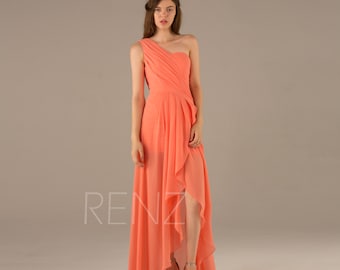 etsy burnt orange bridesmaid dress