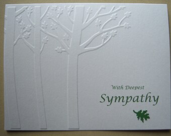 Embossed Peaceful Trees Sympathy Card