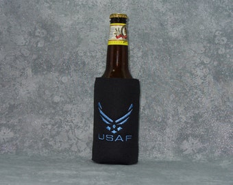 Beer Bottle Holder, Air Force, Slim Can Cozy