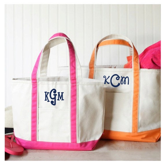 Small Monogrammed Canvas Tote