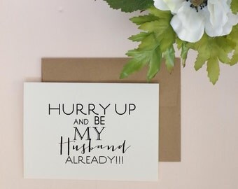 Hurry up!!! Wedding Day Greeting Card for your Groom. Wedding card. Groom. Wedding Day card for Groom.