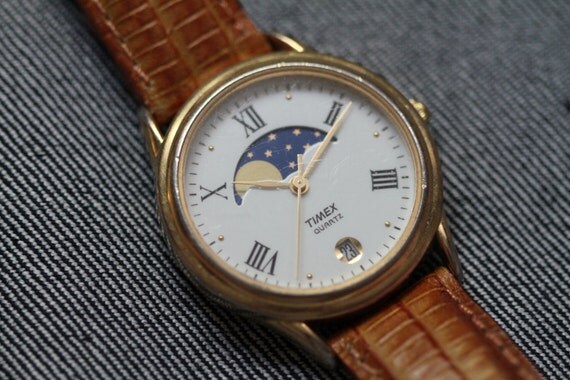 timex women's moonphase watch