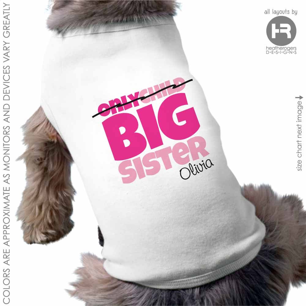 future big sister dog shirt