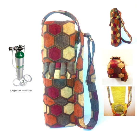 Portable Oxygen Tank Bag a Handmade Designer Carrier Bag Fabric Options