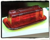 Ruby Red Butter Dish Ruby Red Butter Dish