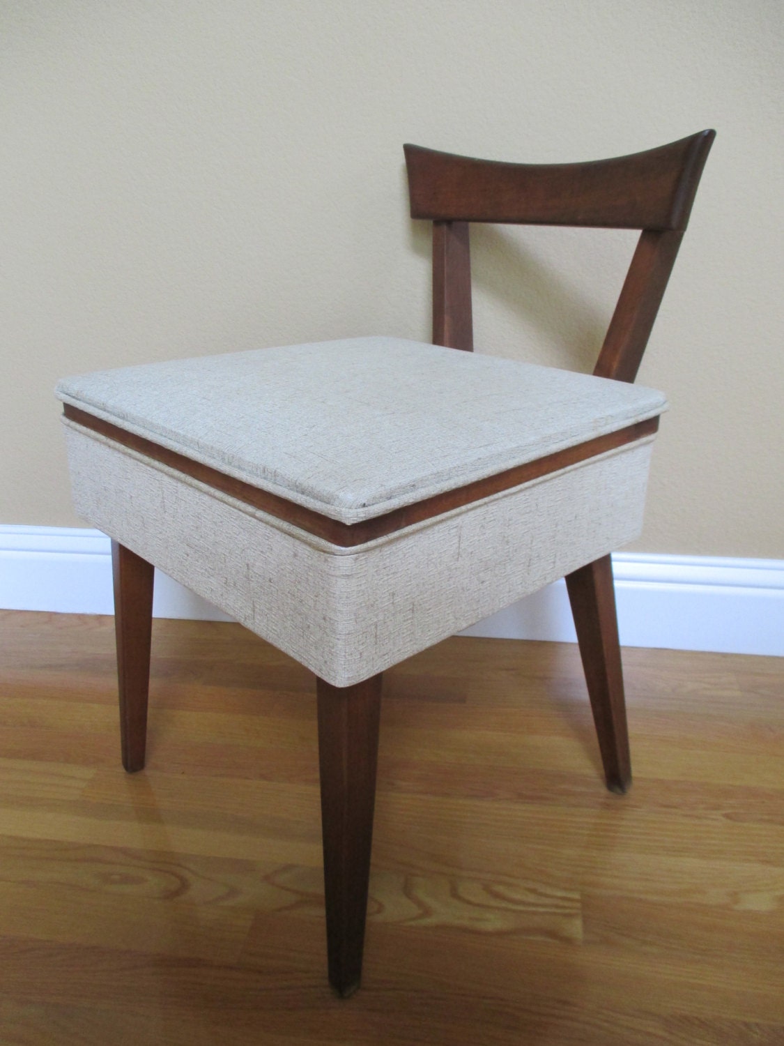 Vintage Sewing Chair with Under Seat Storage Haute Juice