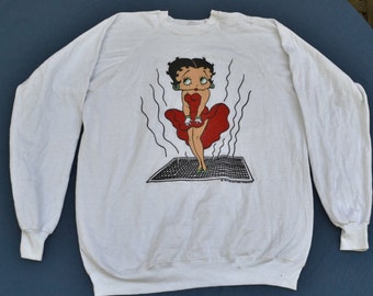Vintage Betty Boop 1984 Long Sleeve Sweatshirt Like New XL