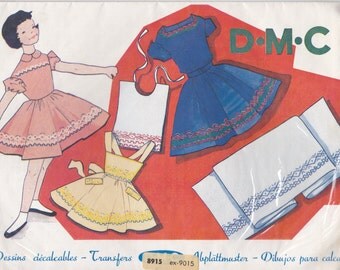 1960's Embroidery Pattern Transfers - DMC - Original patterns not pdf copy