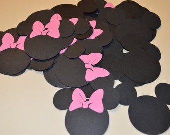 Mickey & Minnie Mouse Die Cuts (50) 2" in PINK