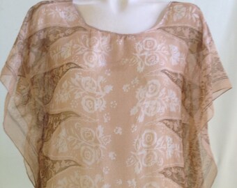 75% OFF Recycled Sari Top/Swim Cover Up