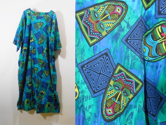 Items similar to African Dress/ African Print Dress/ Beach Tunic ...