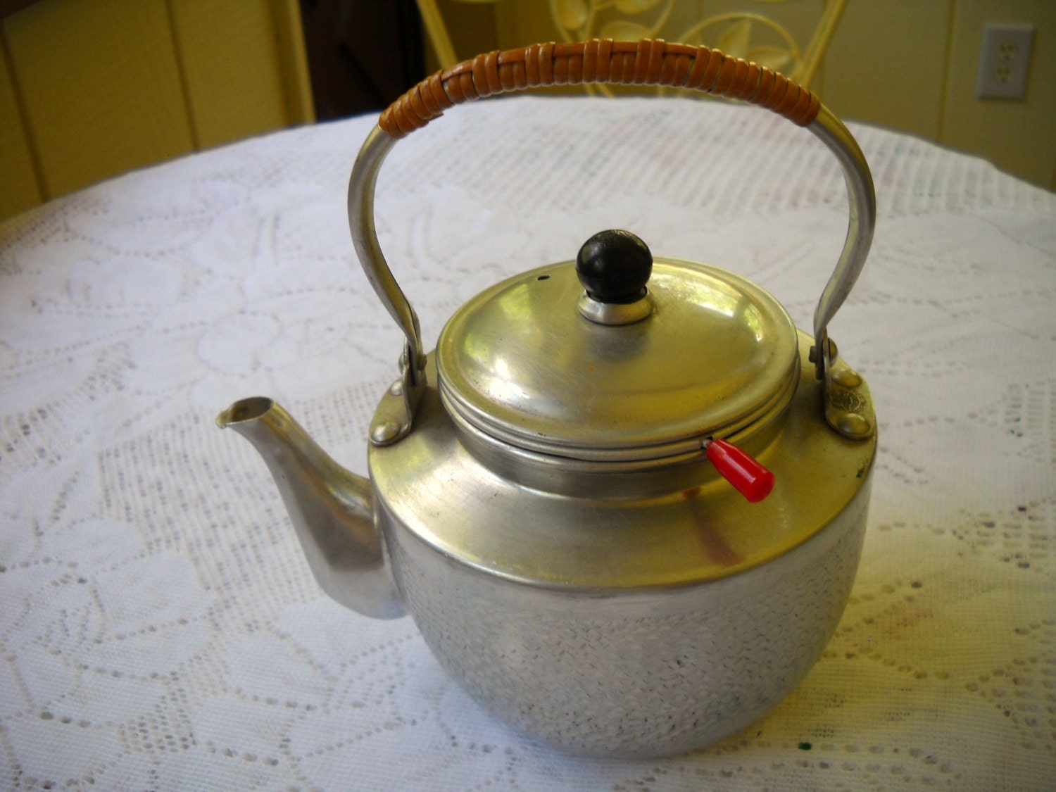 Vintage Aluminum Tea Pot 2 Cup Tea Pot Steeping Tea Pot with