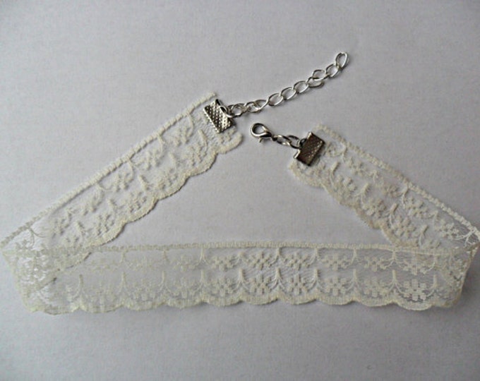 Sale item Beige Lace choker necklaces bulk discounted Lot of 10 (pick your size) sale price
