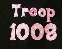 T-shirt Girl Scout Jaune Brodé Col V - Taille 1X (plus), Manches 3/4, Occasion