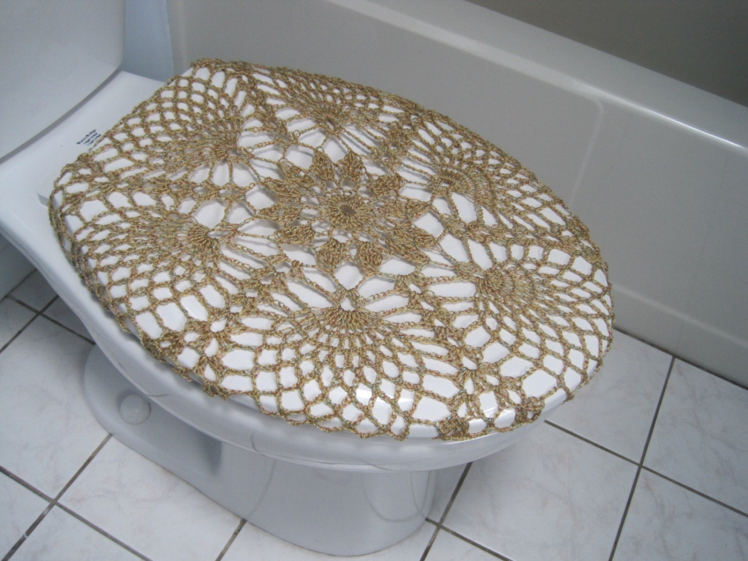 Crochet Toilet Seat Cover or Crochet Toilet Tank Lid Cover