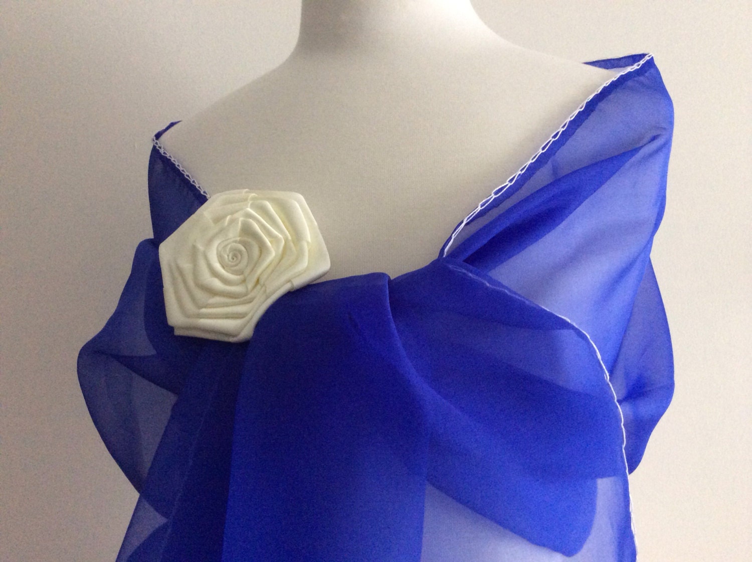 shawl for royal blue dress