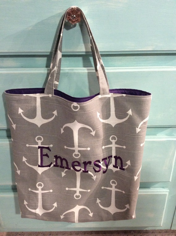 Grey Anchor Tote Shopping Cover Tote