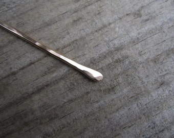Bronze Hair Stick - Minimalist - Hammered Bronze - Hand Forged - Single Hair Stick