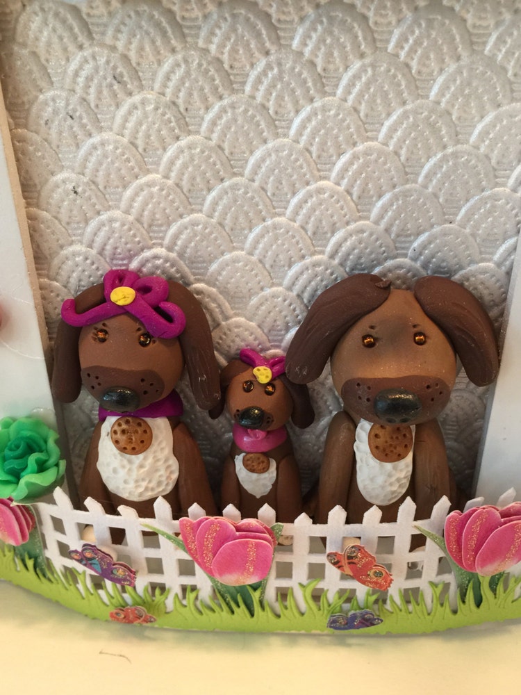 Polymer clay dogs cute dogs handmade dogs by NaomisSweetStuff