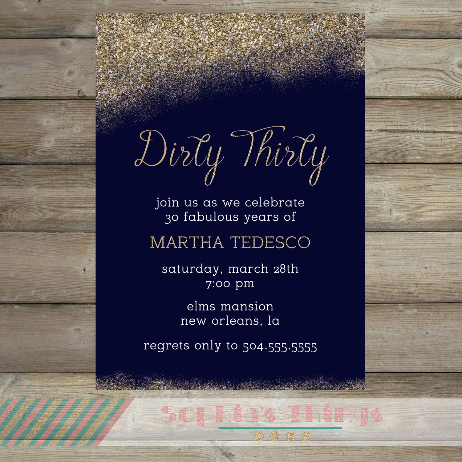 Dirty 30 Birthday Invitations 6