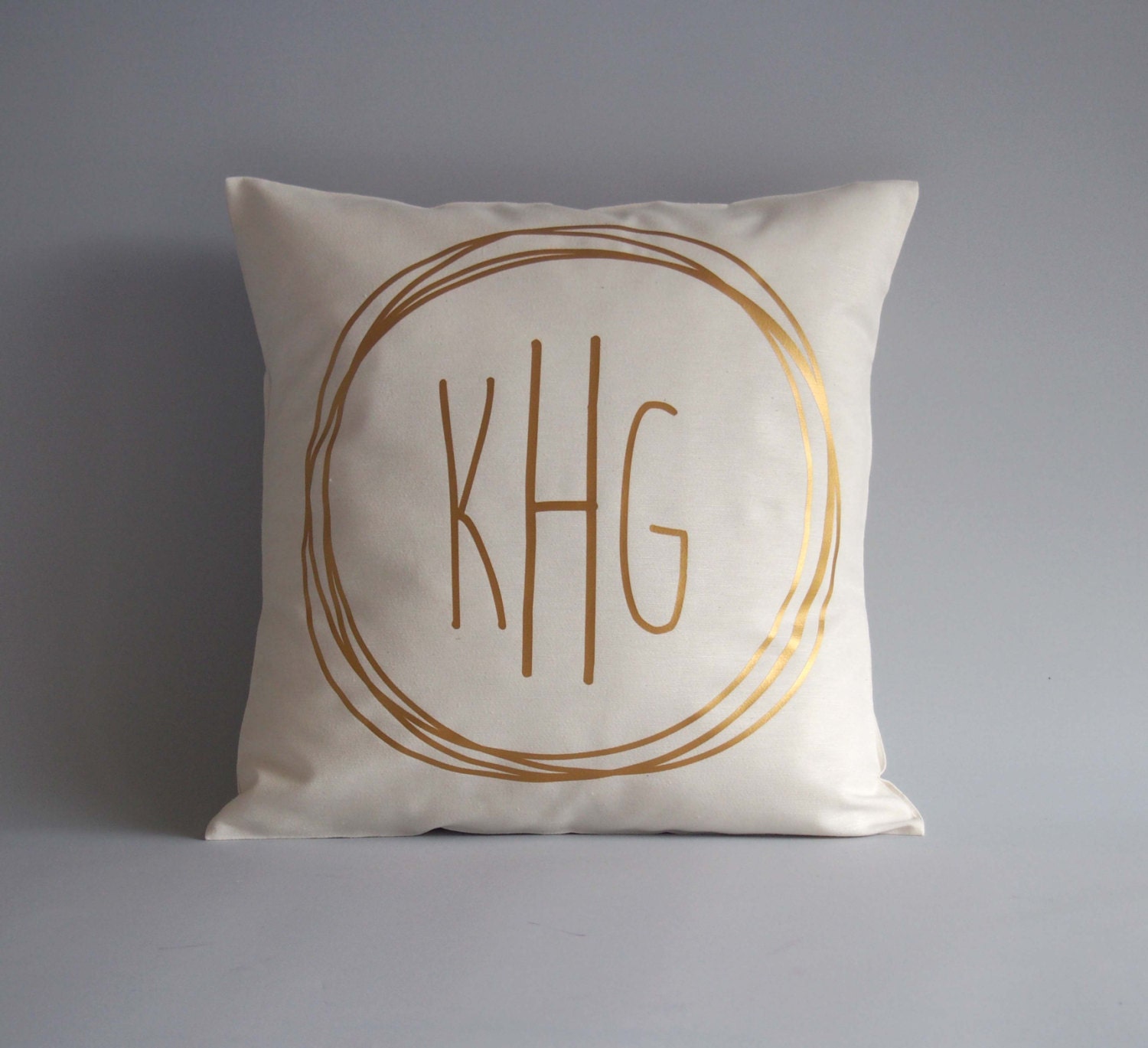 Monogrammed pillow Modern monogram pillow 16x16 18x18