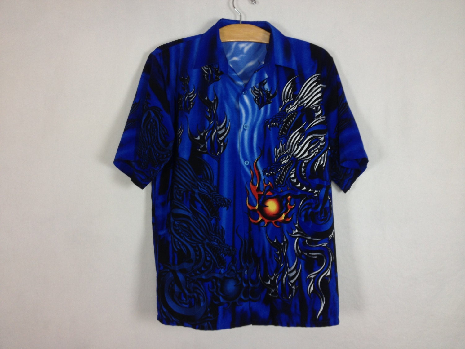 dragon button shirt