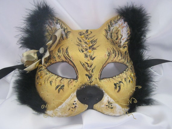 Cat Mask Masquerade Venetian Kitty Feline By MasksbyDebbsElliman