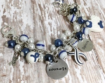 Lou Gehrig's Disease Bracelet in Stainless Steel | Amyotrophic Lateral Sclerosis Bracelet | ALS Jewelry | Lou Gehrig's Jewelry | ALS Jewelry