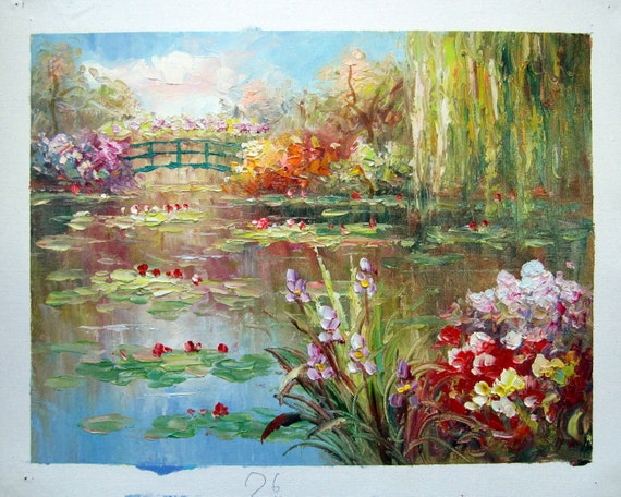 12 by 16 inches Garden Water lily Nr.106 Museum by Artseasy