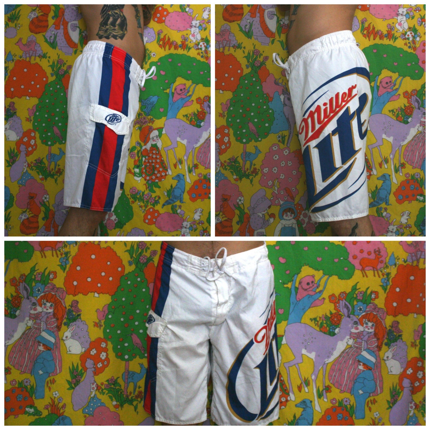 Miller Lite Bathing Suit. Vintage Rare Beer Bathing Suit.