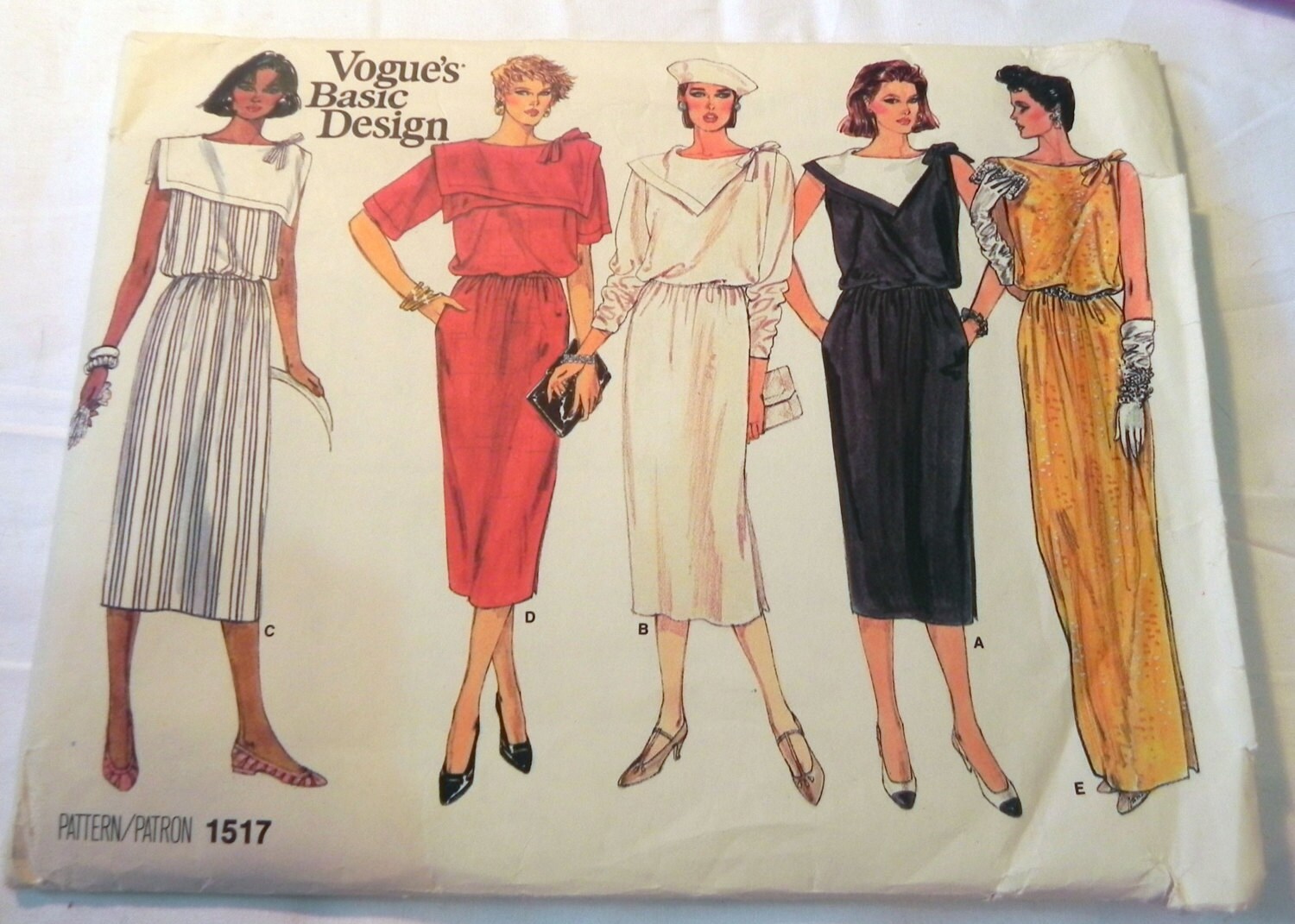 1980s Pullover dress with collar variations by retroactivefuture