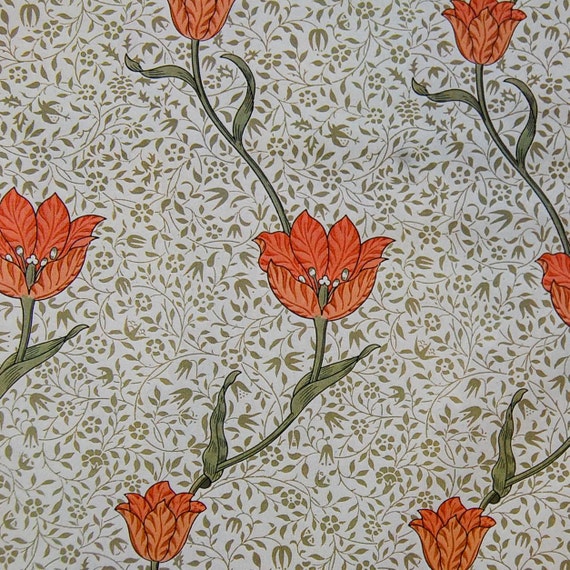 paper decoupage morris william Tulip Decoupage William Design Vintage Paper Morris Orange