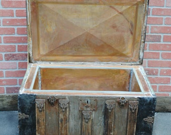Cooler, Steamer Trunk, Vintage, Ice Chest, Copper Lined