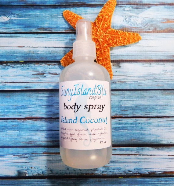 Island Coconut Body Spray Tropical Moisturizing by SunyIslandBlu