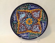 TALAVERA HAND MADE Pottery Plate - Mexico - Castillo - Lead Free