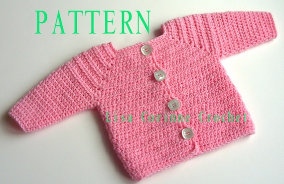Baby Girl Sweater Crochet PATTERN Baby Sweater PATTERN