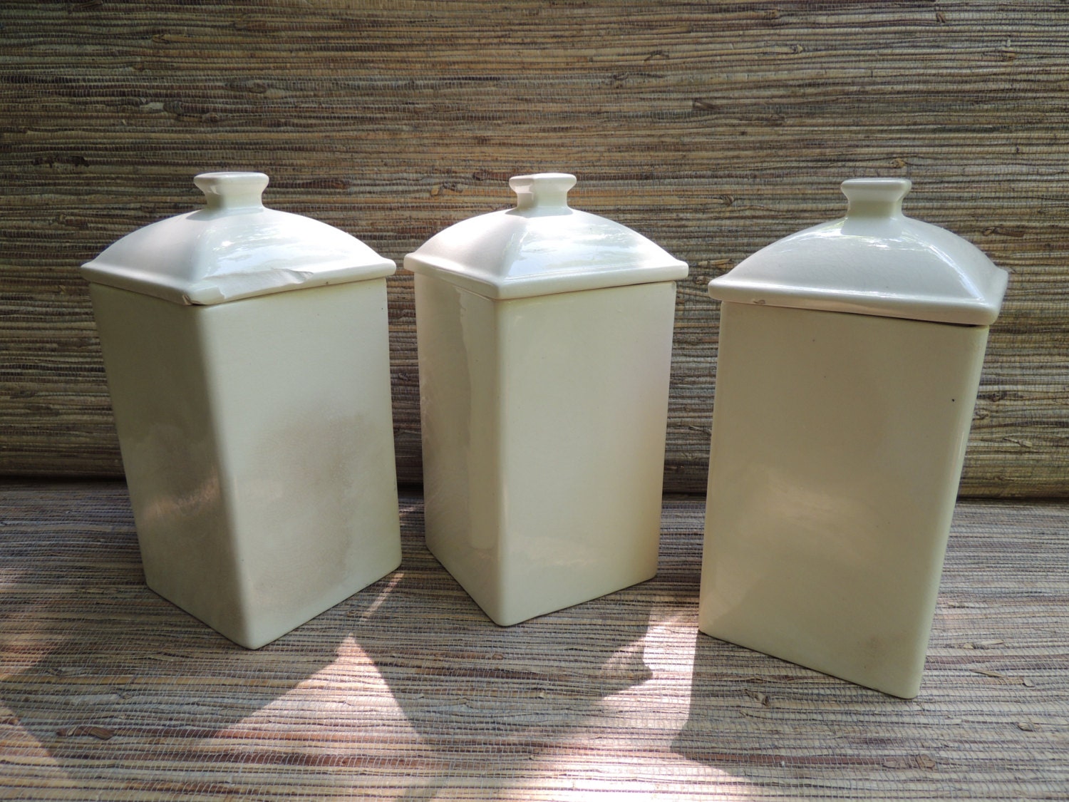 Vintage G.M.T.Co. Inc. Germany Ceramic Canister Set with