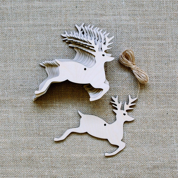 Wooden Christmas Decoration Stag Christmas tree by Artcuts on Etsy