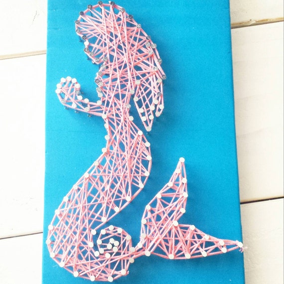 Mermaid String Art by HelloSunshineHomeDec on Etsy