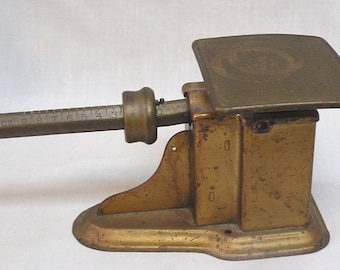 Vintage Triner Brass Post Office Scale 9 Ounce Capacity Circa 1950s