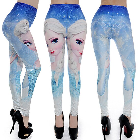 Frozen Elsa Disney Princess Digital Printing Leggings By Ecocorner