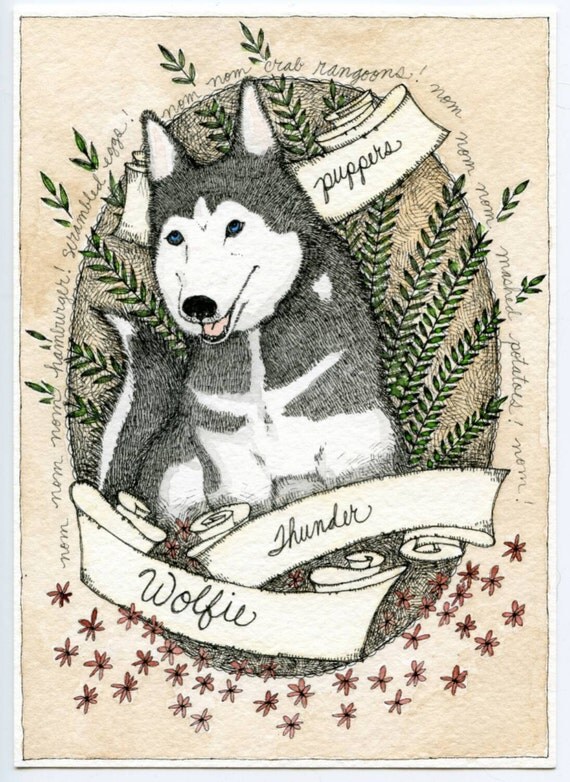 Custom Pet Portrait / Personalized Pet Portrait / Hand Drawn and Painted Illustration / Cat Dog Lizard Bird Ferret ETC