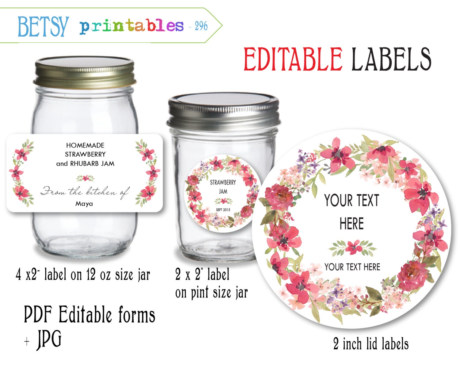 Canning Jar Labels Template