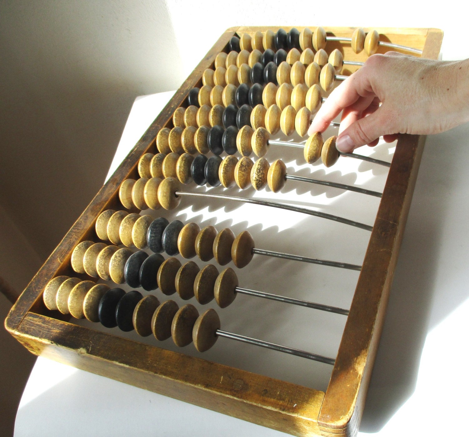 20 x 25 x 5 cm wooden abacus